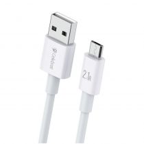 CELEBRAT καλώδιο Micro USB σε USB CB-24M, 2.1A, 1.2m, λευκό