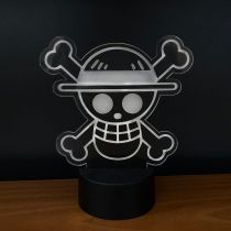 Φωτιστικό "Straw Hat Pirates" One Piece με μαύρη βάση LED RGB