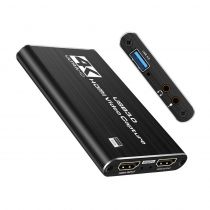 POWERTECH HDMI video capture CAB-H164, USB 3.0, 4K/60Hz, μαύρο