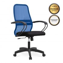 Καρέκλα γραφείου Moonlight Megapap με ύφασμα Mesh χρώμα μπλε - μαύρο 66,5x70x102/112cm