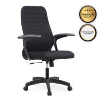 Καρέκλα γραφείου Melani Megapap με διπλό ύφασμα Mesh χρώμα μαύρο 66,5x70x102/112cm
