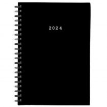Ημερολόγιο Ημερήσιο Σπιράλ Basic Μαύρο 17x25cm 2024