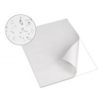 Αδιάβροχο Συνθετικό Αυτοκόλλητο Λευκό Gloss Μόνιμη Κόλλα Α4 50 φύλλα ριγωμένο (SPLIT BACK)